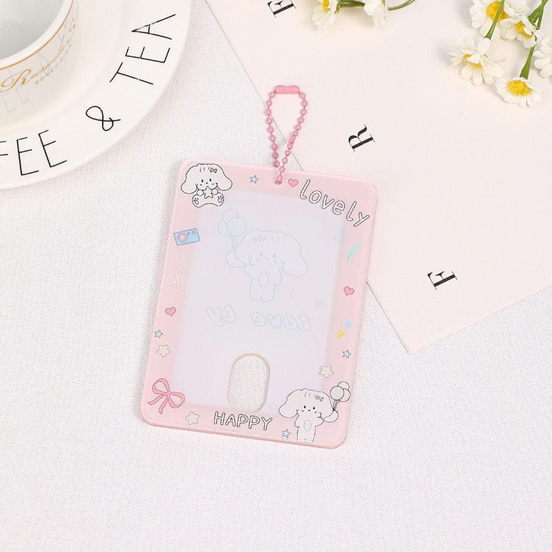 Lovely Puppy Kpop Keychain Acrylic Photocard Holder - ArtGalleryZen