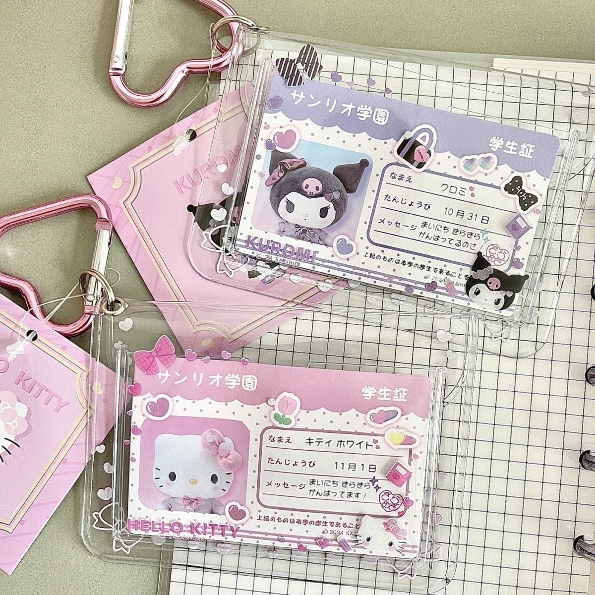 Lovely Sanrio Kpop Heart Keychain Photocard Holder - ArtGalleryZen
