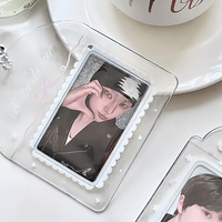 Thumbnail for Lucky Clover Rainy Day Kpop Keychain Horizontal Photocard Holder - ArtGalleryZen