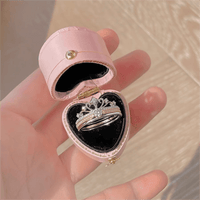 Thumbnail for Lux 2 Pieces Stackable Crystal Crown Ring Set - ArtGalleryZen