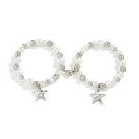 Thumbnail for Magnetic Star Heart Charm Matching Pearl Bracelet Set