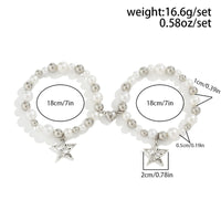 Thumbnail for Magnetic Star Heart Charm Matching Pearl Bracelet Set