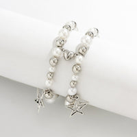 Thumbnail for Magnetic Star Heart Charm Matching Pearl Bracelet Set