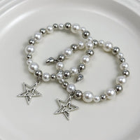 Thumbnail for Magnetic Star Heart Charm Matching Pearl Bracelet Set