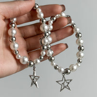 Thumbnail for Magnetic Star Heart Charm Matching Pearl Bracelet Set