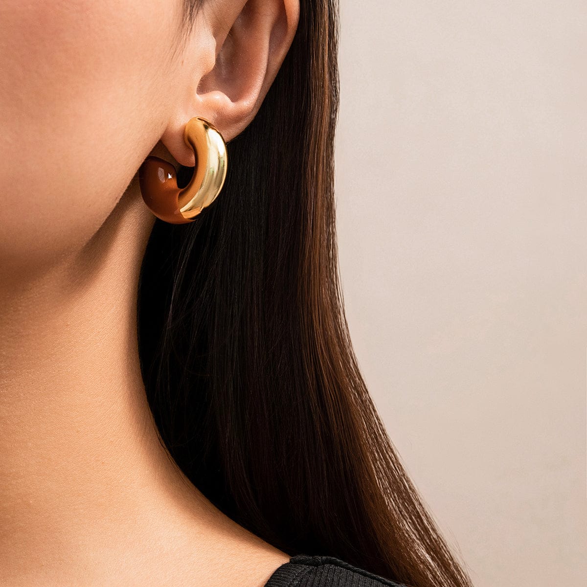 Maillard C Shaped Hoop Earrings - ArtGalleryZen