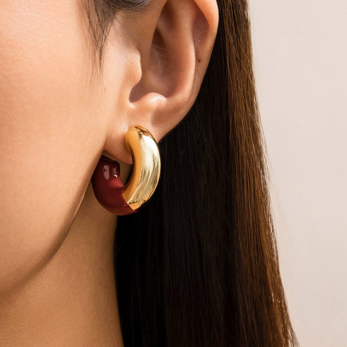 Maillard C Shaped Hoop Earrings - ArtGalleryZen