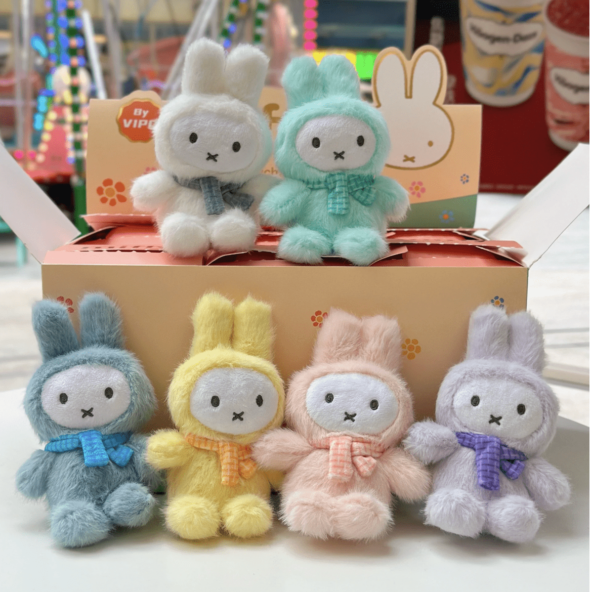 Miffy Macaron Plush Keychain Doll Random Blind Box - ArtGalleryZen