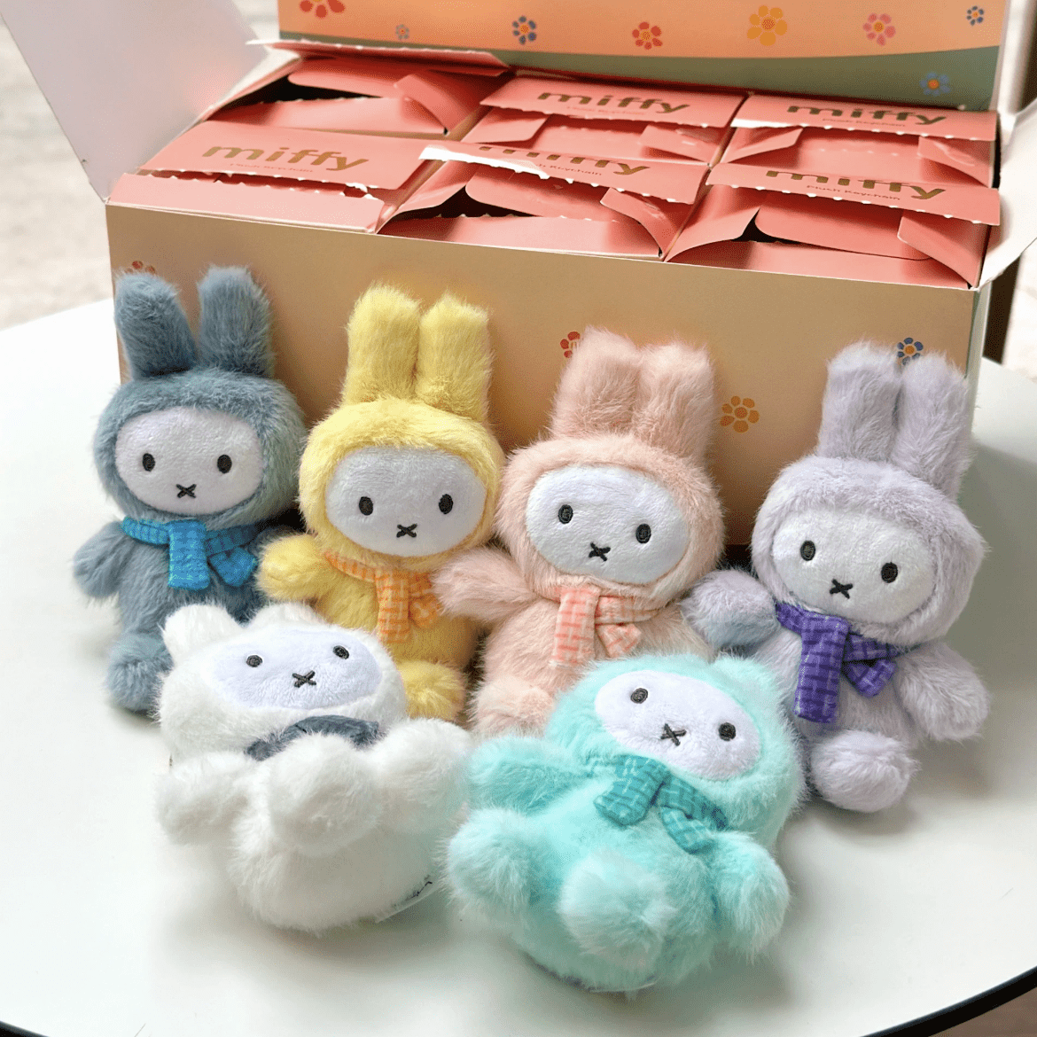 Miffy Macaron Plush Keychain Doll Random Blind Box - ArtGalleryZen