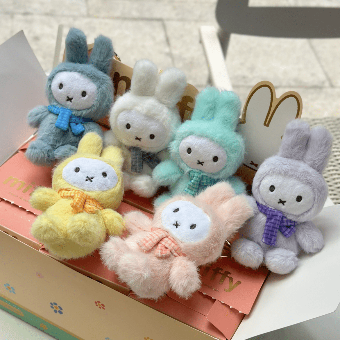 Miffy Macaron Plush Keychain Doll Random Blind Box - ArtGalleryZen