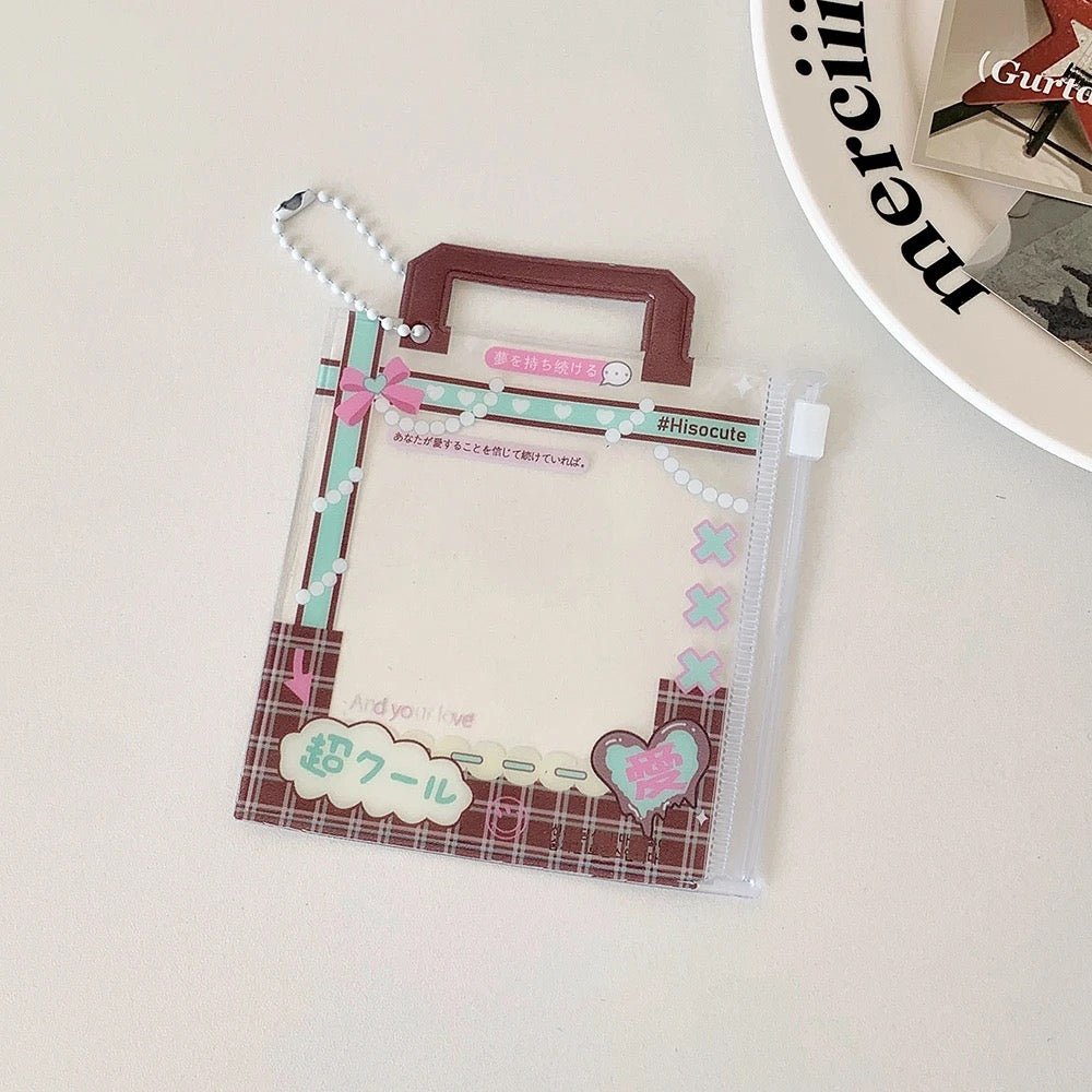 Mini Handbag Photocard Holder Keychain - Chic PVC Card Display Bag - ArtGalleryZen