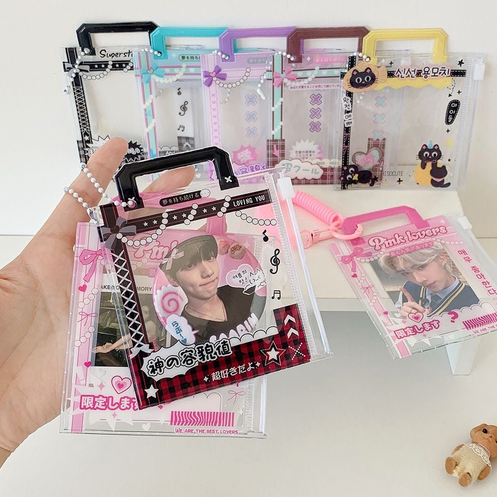 Mini Handbag Photocard Holder Keychain - Chic PVC Card Display Bag - ArtGalleryZen