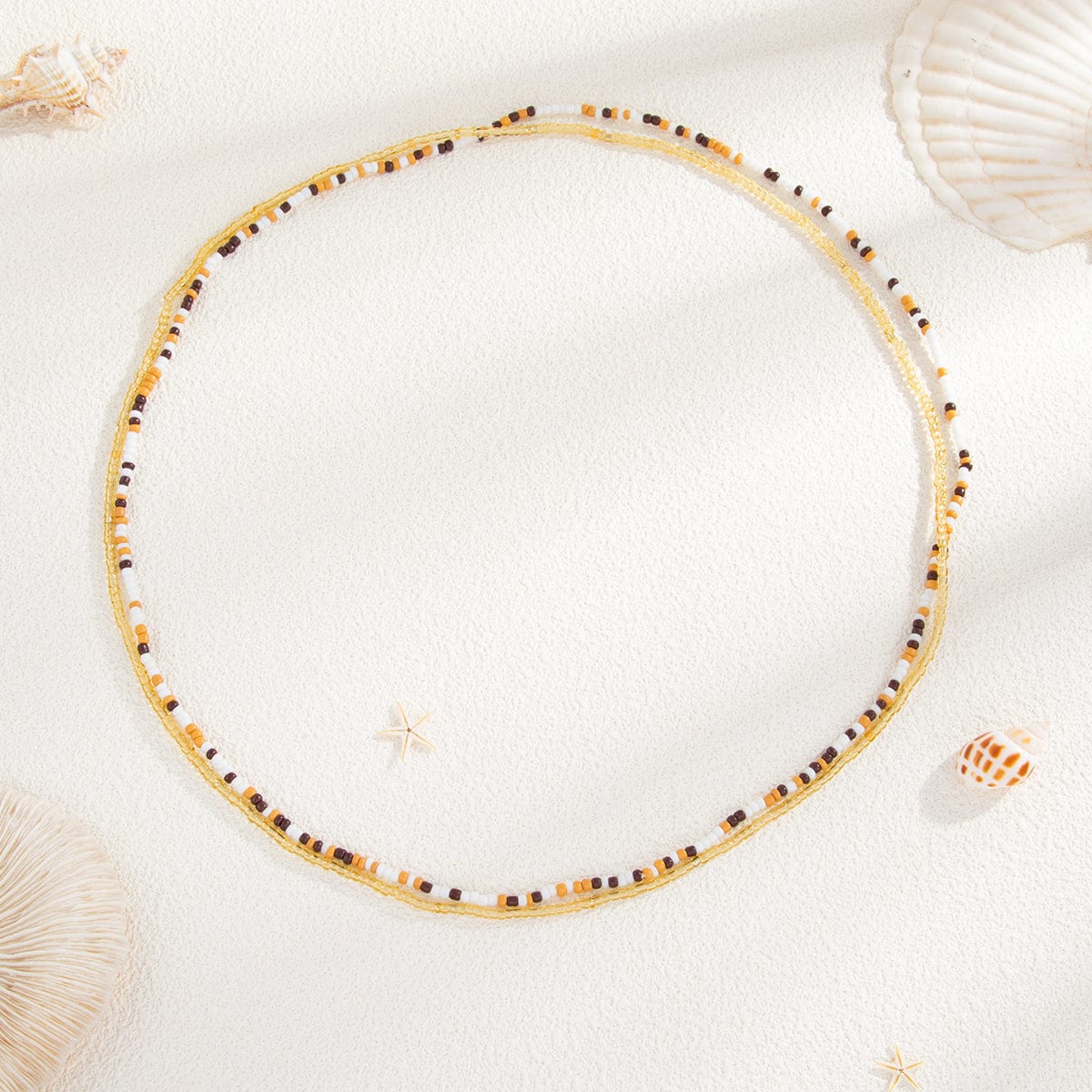 Minimalist 2pc Seed Beaded Belly Chain Set - ArtGalleryZen