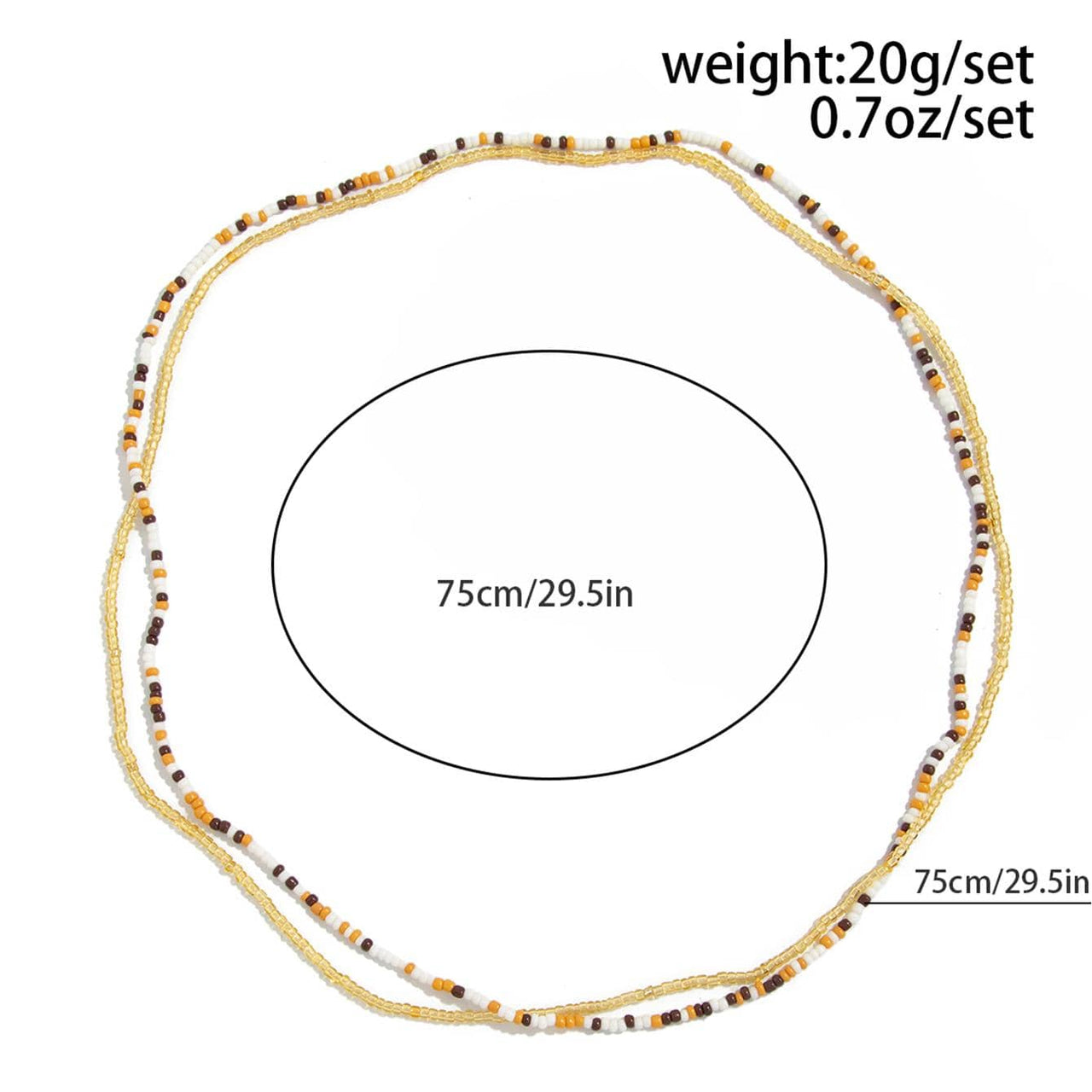 Minimalist 2pc Seed Beaded Belly Chain Set - ArtGalleryZen