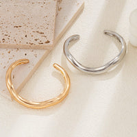 Thumbnail for Minimalist 2Pcs Glossy Curved Open Bangle Bracelet Set - ArtGalleryZen