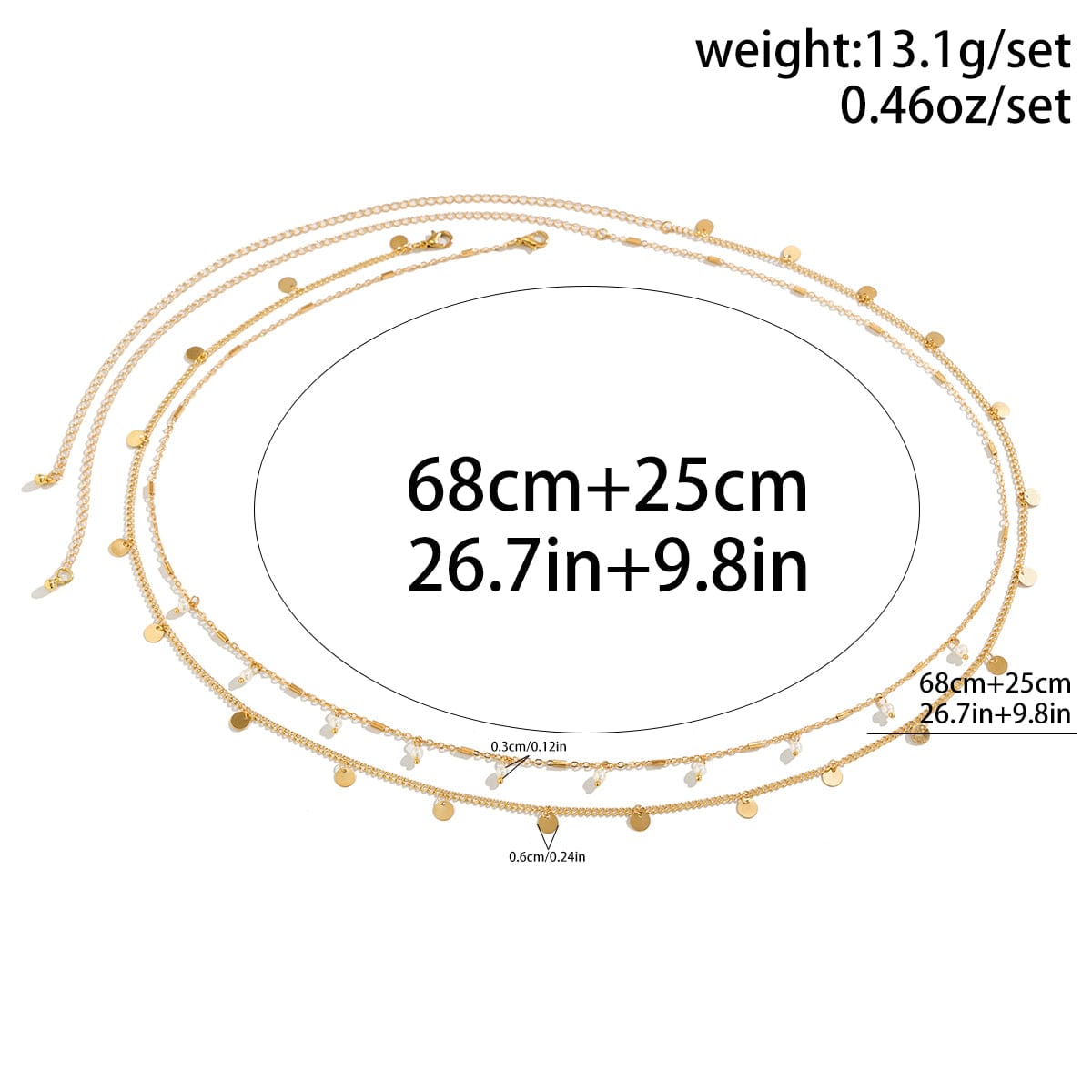 Minimalist 2Pcs Pearl Sequin Belly Chain Set - ArtGalleryZen