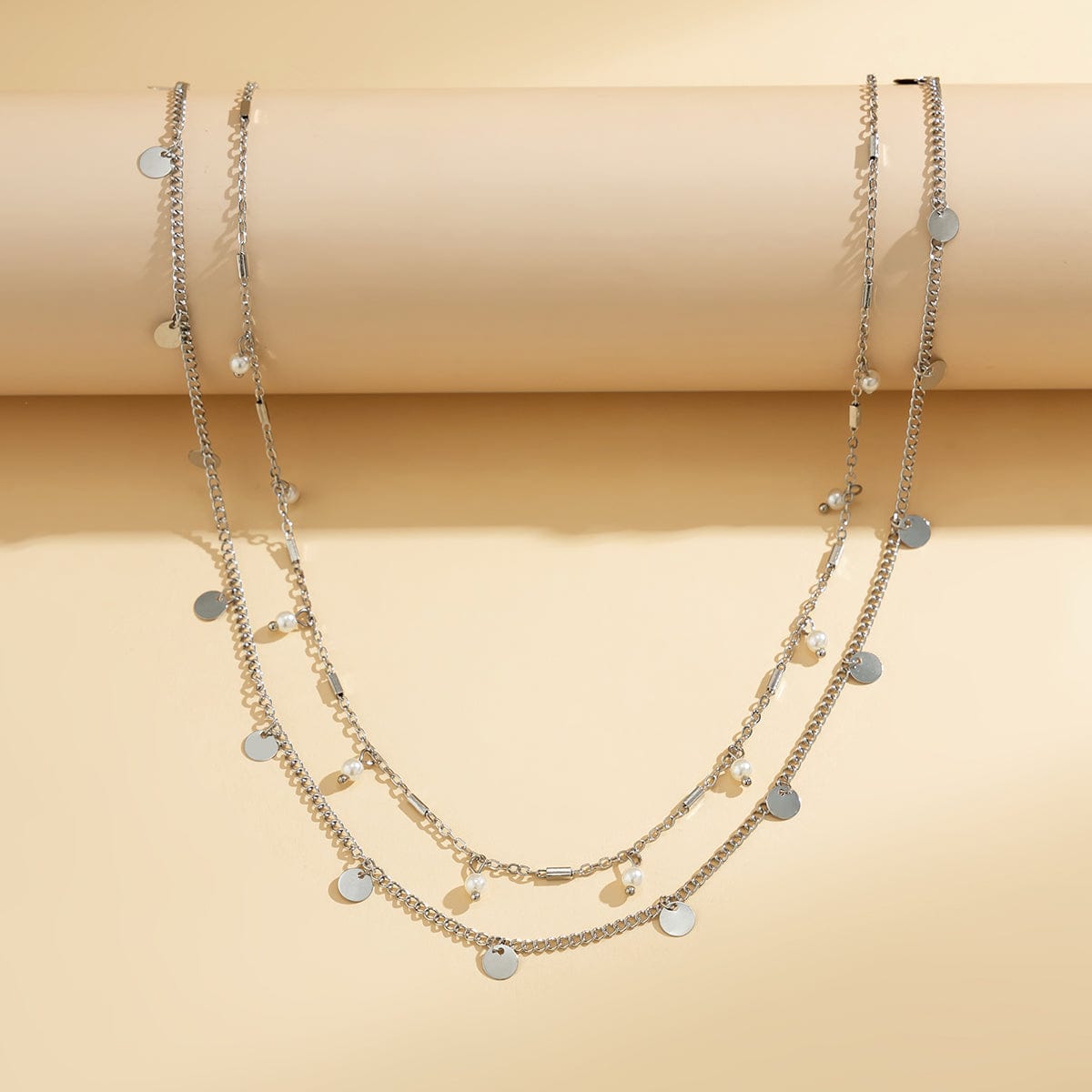 Minimalist 2Pcs Pearl Sequin Belly Chain Set - ArtGalleryZen