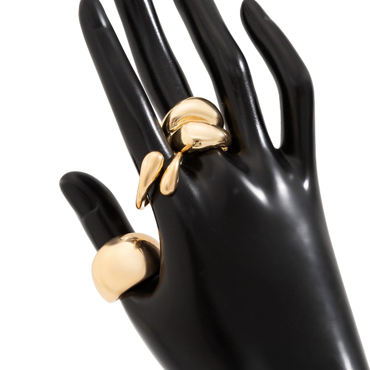 Minimalist 3pcs Gold Silver Plated Chunky Open Ring Set