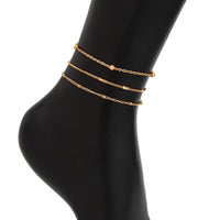 Thumbnail for Minimalist 3pcs Saturn Chain Anklet Set - ArtGalleryZen