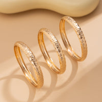 Thumbnail for Minimalist 3pcs Textured Cut Surface Bangle Bracelet Set