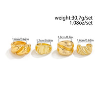 Thumbnail for Minimalist 4pcs Glossy Twisted Stackable Ring Set - ArtGalleryZen