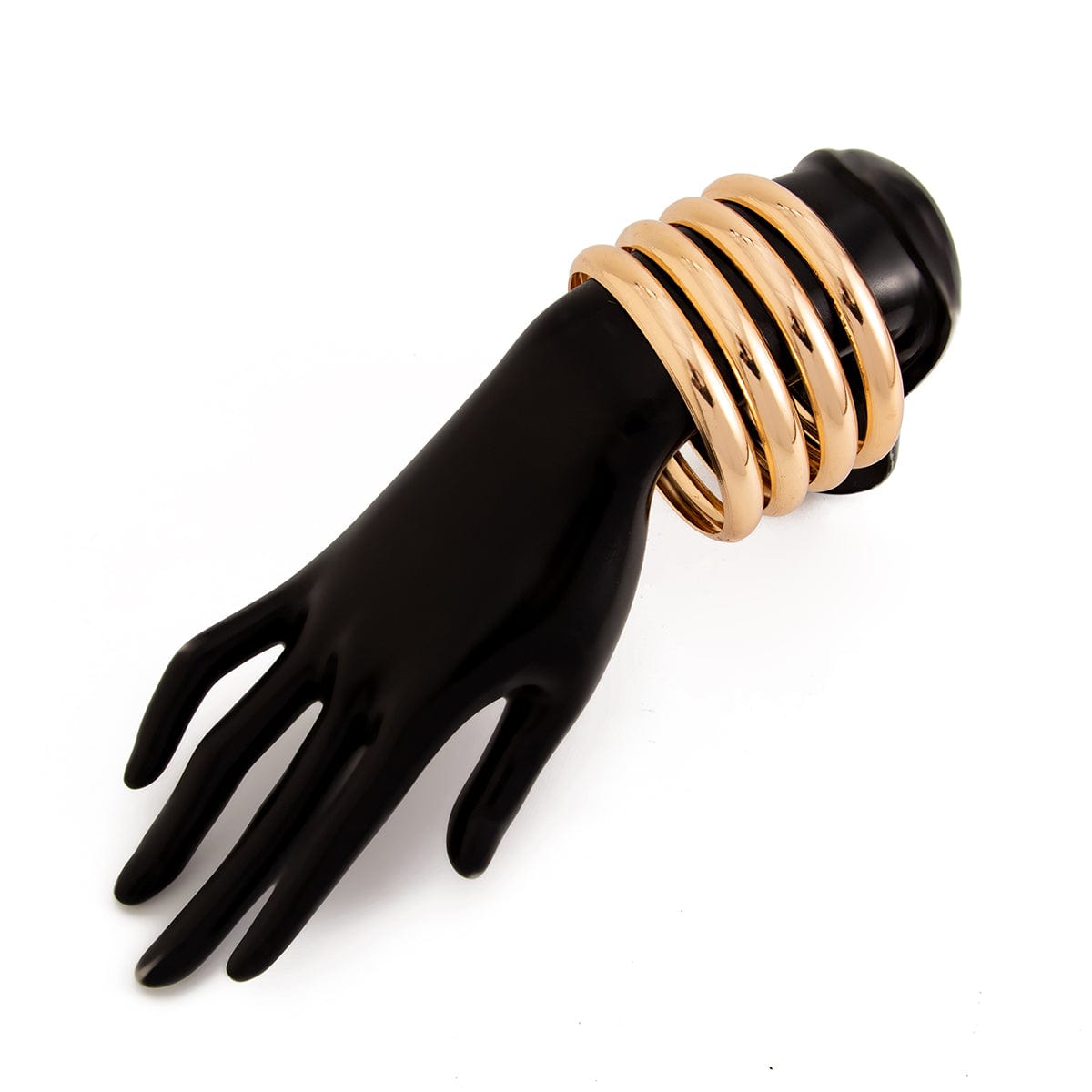 Minimalist 4pcs Gold Silver Plated Glossy Bangle Bracelet Set - ArtGalleryZen