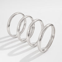 Thumbnail for Minimalist 4pcs Gold Silver Plated Glossy Bangle Bracelet Set