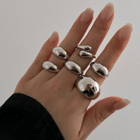 Thumbnail for Minimalist 6pcs Gold Silver Plated Stackable Open Ring Set