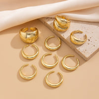 Thumbnail for Minimalist 9pcs Glossy Chunky Stackable Open Ring Set - ArtGalleryZen
