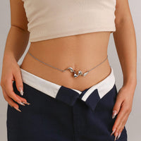 Thumbnail for Minimalist Abstract Ribbon Pattern Belly Chain