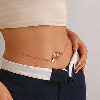 Thumbnail for Minimalist Abstract Ribbon Pattern Belly Chain