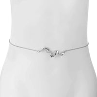 Thumbnail for Minimalist Abstract Ribbon Pattern Belly Chain