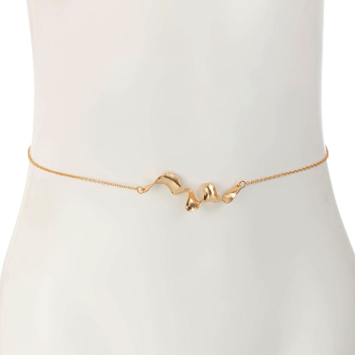 Minimalist Abstract Ribbon Pattern Belly Chain