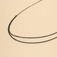 Thumbnail for Minimalist Black Layered Cable Waist Chain