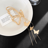 Thumbnail for Minimalist Butterfly Chain Tassel Chignon Claw Clip Hair Clip - ArtGalleryZen