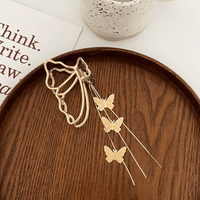 Thumbnail for Minimalist Butterfly Chain Tassel Chignon Claw Clip Hair Clip - ArtGalleryZen