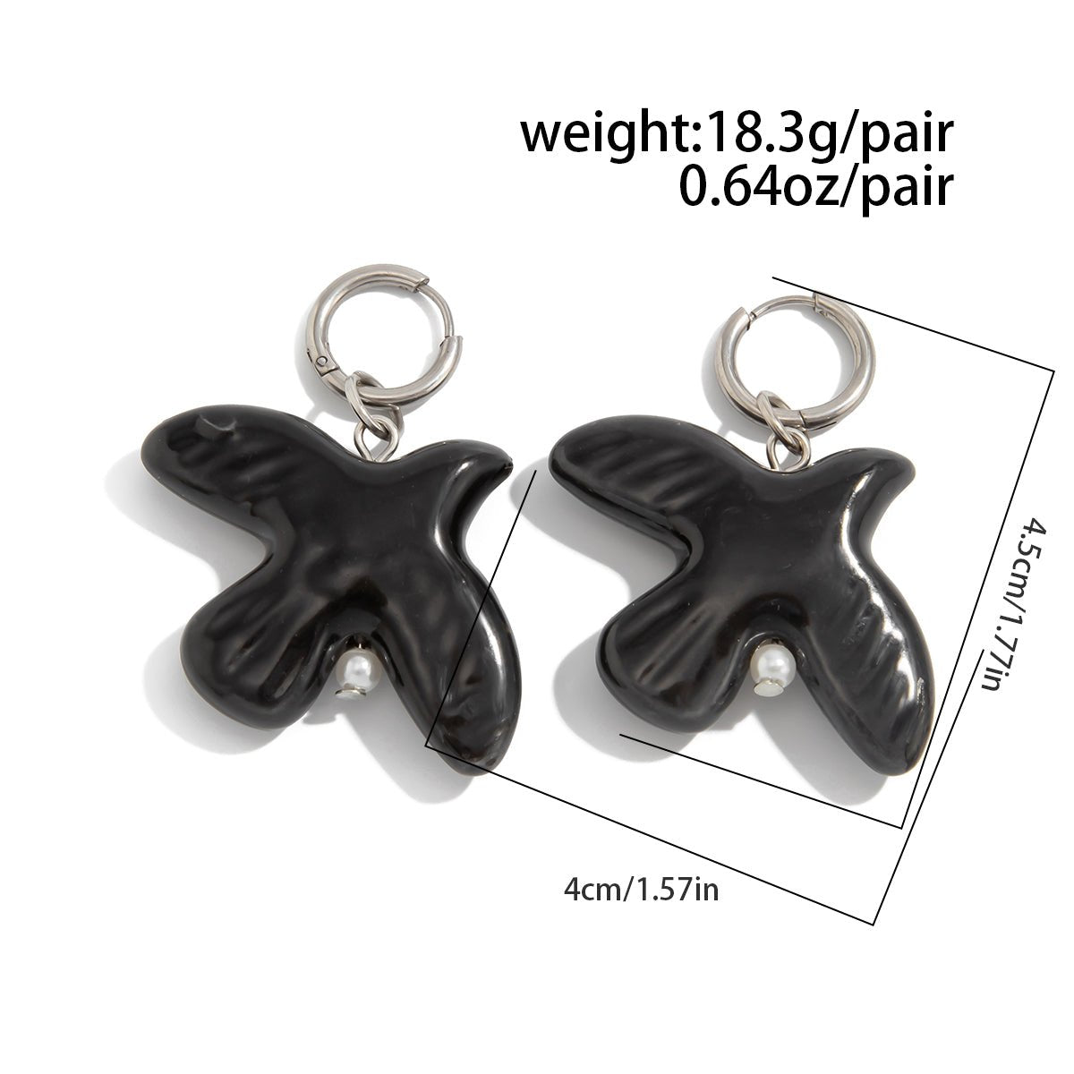 Minimalist Ceramic Peace Dove Pendant Necklace Earrings - ArtGalleryZen