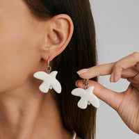 Thumbnail for Minimalist Ceramic Peace Dove Pendant Necklace Earrings - ArtGalleryZen