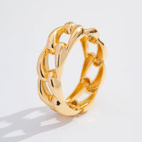 Thumbnail for Minimalist Chunky Curb Chain Shape Bangle Bracelet