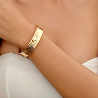 Thumbnail for Minimalist Chunky Glossy Wide Cuff Bangle Bracelet