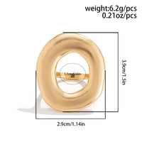 Thumbnail for Minimalist Chunky Gold Silver Tone O Shaped Ring