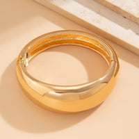 Thumbnail for Minimalist Chunky Gold Tone Glossy Bangle Bracelet