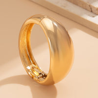 Thumbnail for Minimalist Chunky Gold Tone Glossy Bangle Bracelet