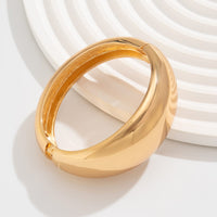 Thumbnail for Minimalist Chunky Gold Tone Glossy Bangle Bracelet