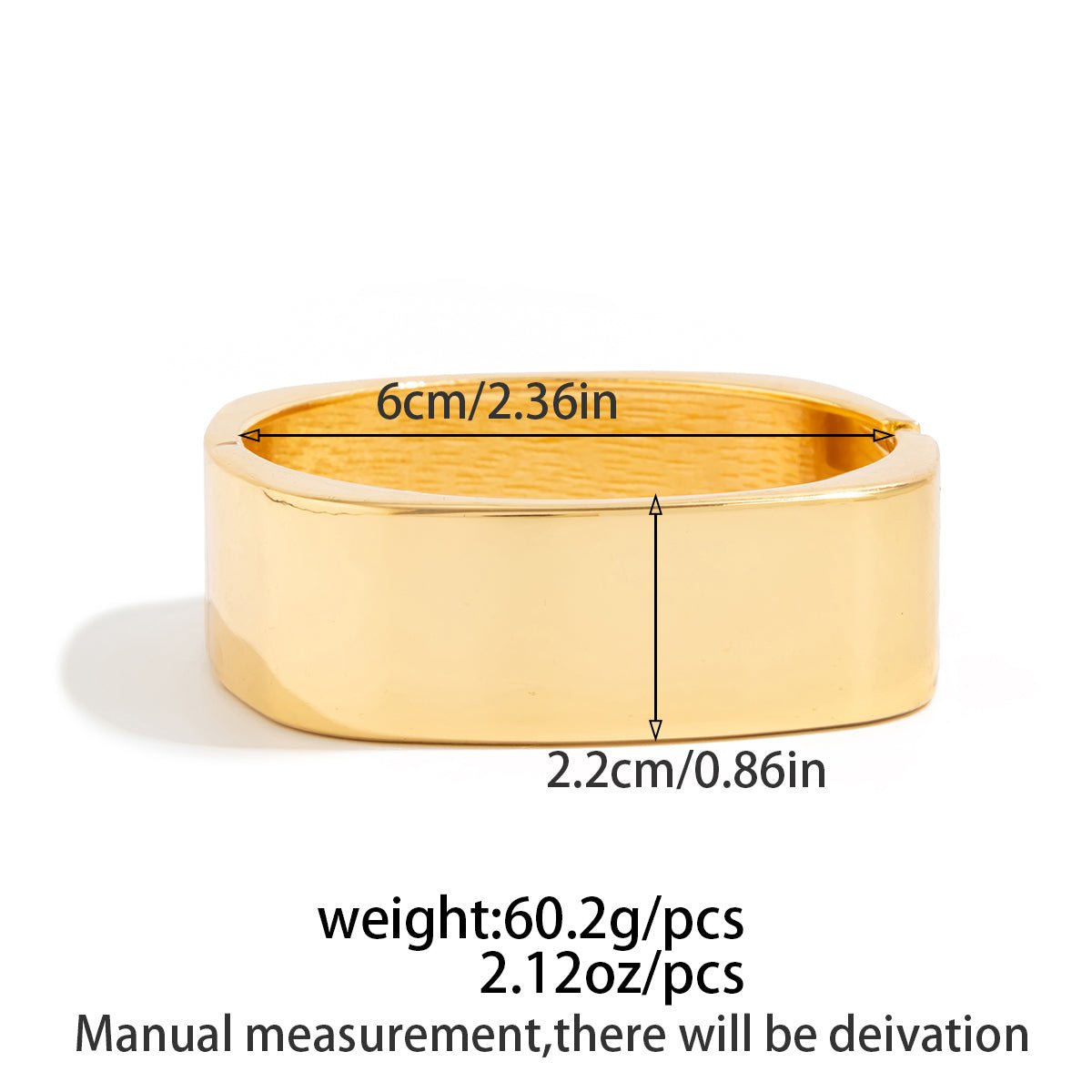 Minimalist Chunky Gold Tone Square Resin Bangle Bracelet Set - ArtGalleryZen