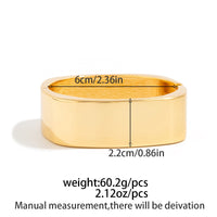 Thumbnail for Minimalist Chunky Gold Tone Square Resin Bangle Bracelet Set - ArtGalleryZen
