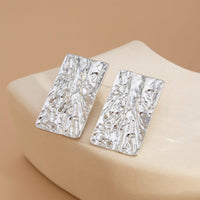 Thumbnail for Minimalist Chunky Textured Square Stud Earrings - ArtGalleryZen