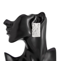 Thumbnail for Minimalist Chunky Textured Square Stud Earrings - ArtGalleryZen