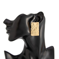 Thumbnail for Minimalist Chunky Textured Square Stud Earrings - ArtGalleryZen