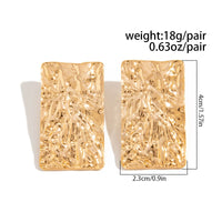 Thumbnail for Minimalist Chunky Textured Square Stud Earrings - ArtGalleryZen